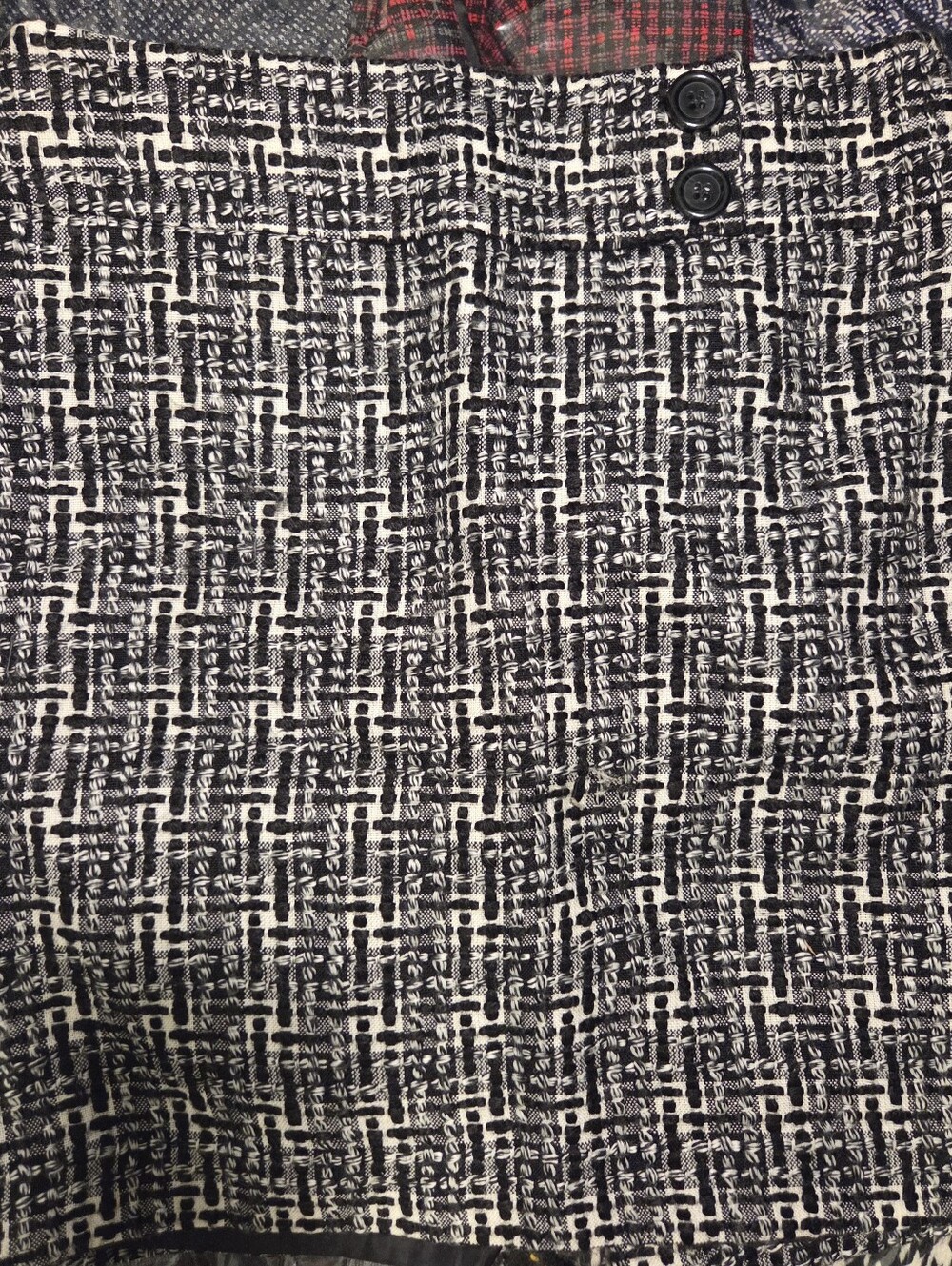 Black & White Textured Skirt